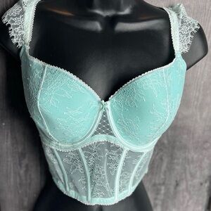 Victoria's Secret Lace Bustier in Light Blue